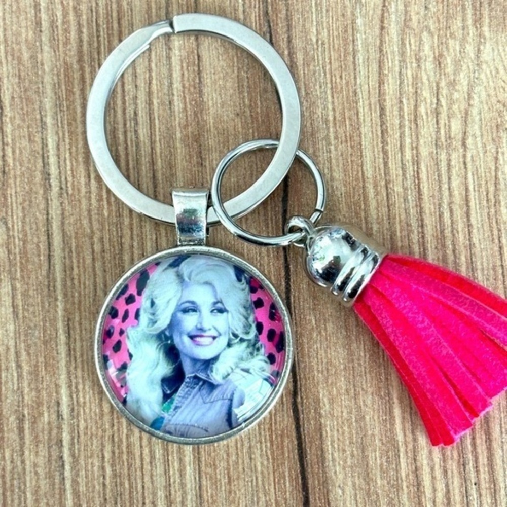 Dolly Parton Tassel Keychain, Handmade, NWT